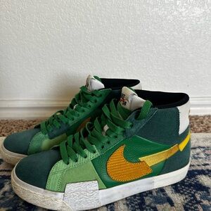 Nike Green and Yellow Women's Sneakers